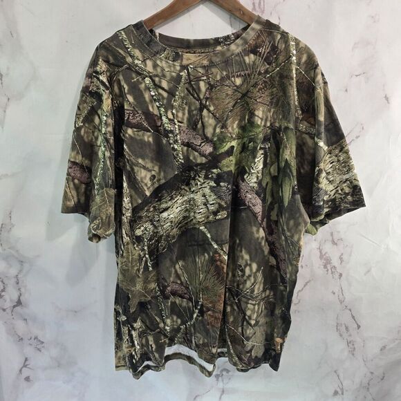 Game Winner T Shirt Mens XL Camo Break Up Country Woodland Short Sleeve Cotton - Picture 1 of 10